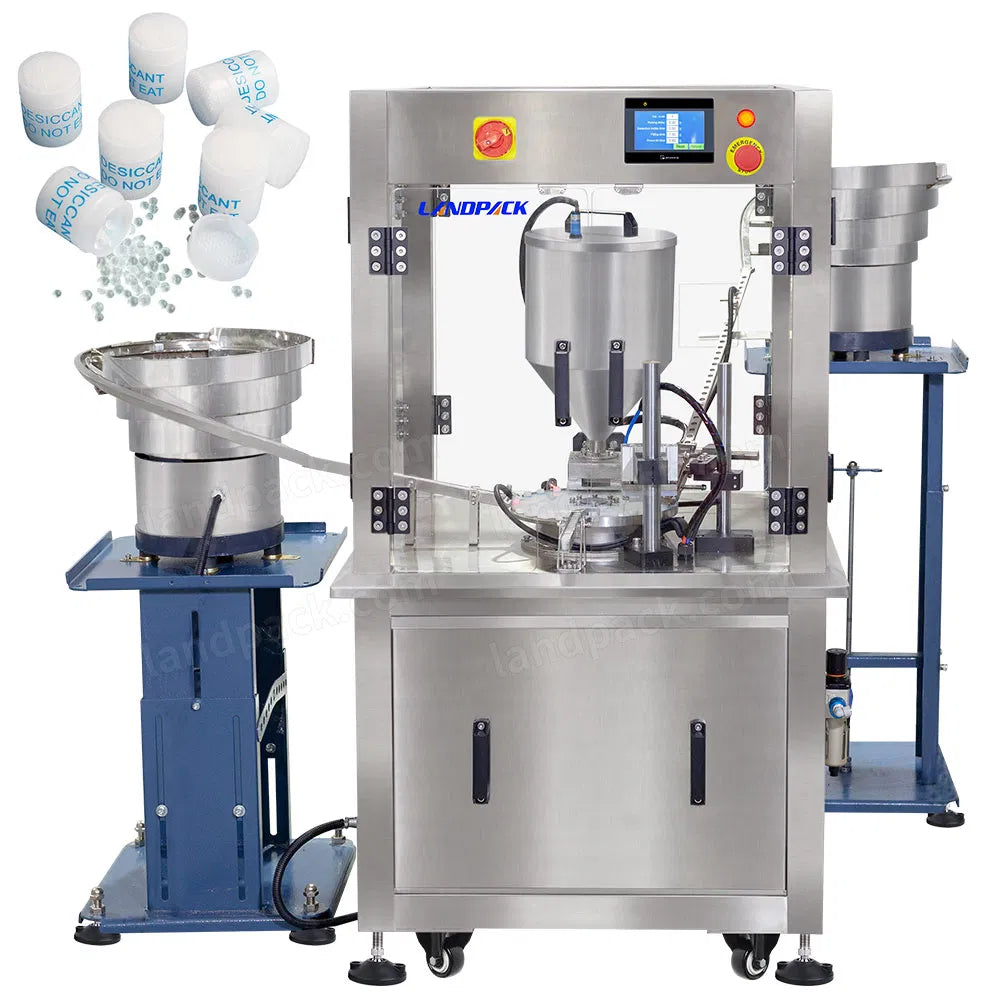Automatic Fine Particle Silica Gel Desiccant Bottle Filling Capping Machine