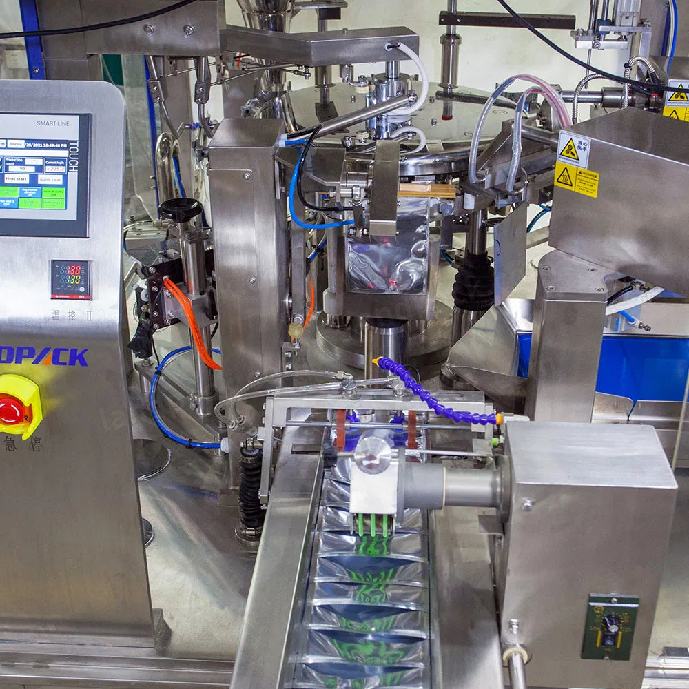 Rotary Packaging Machine Popcorn Granule Premade Pouch Weigh and Filling Packing Machine