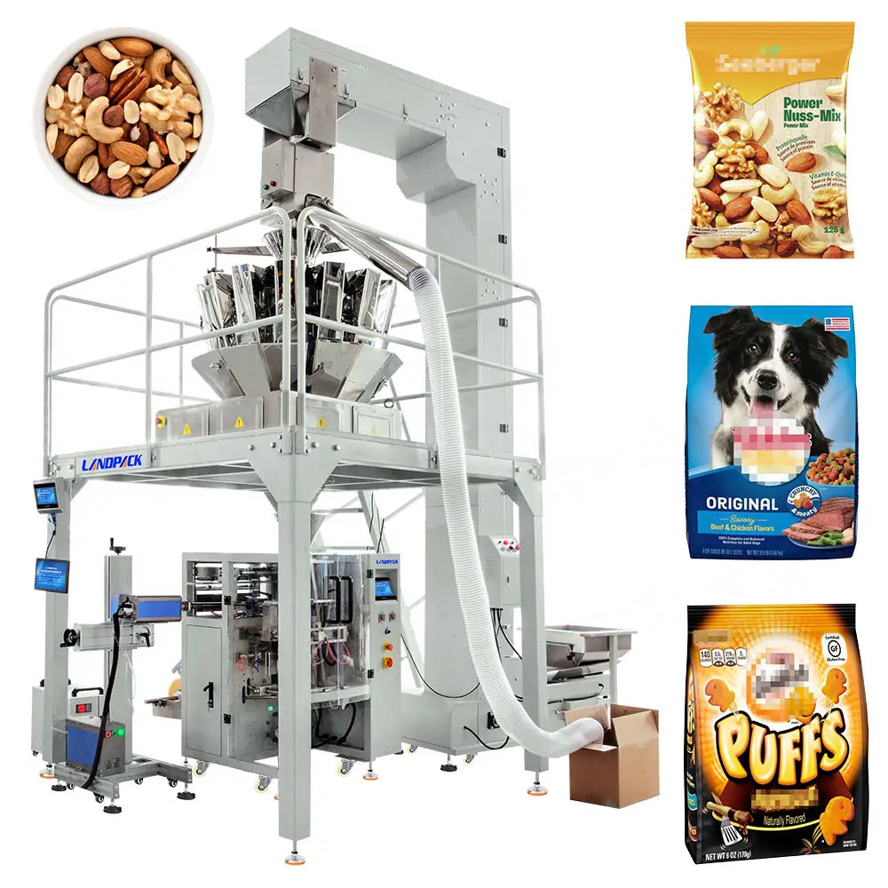 Automatic Cashew Nuts Packing Machine With Metal Detector And Laser Coder