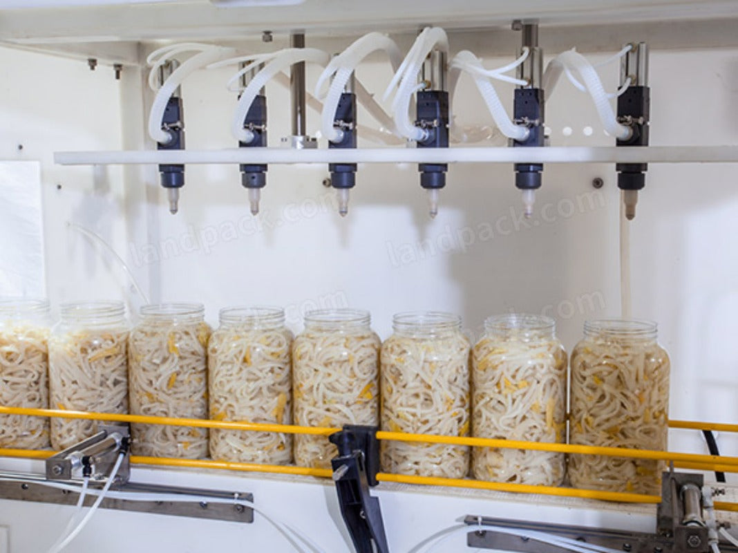 High Accuracy Granule Filling Capping Labeling Line Pickle Filling Machine