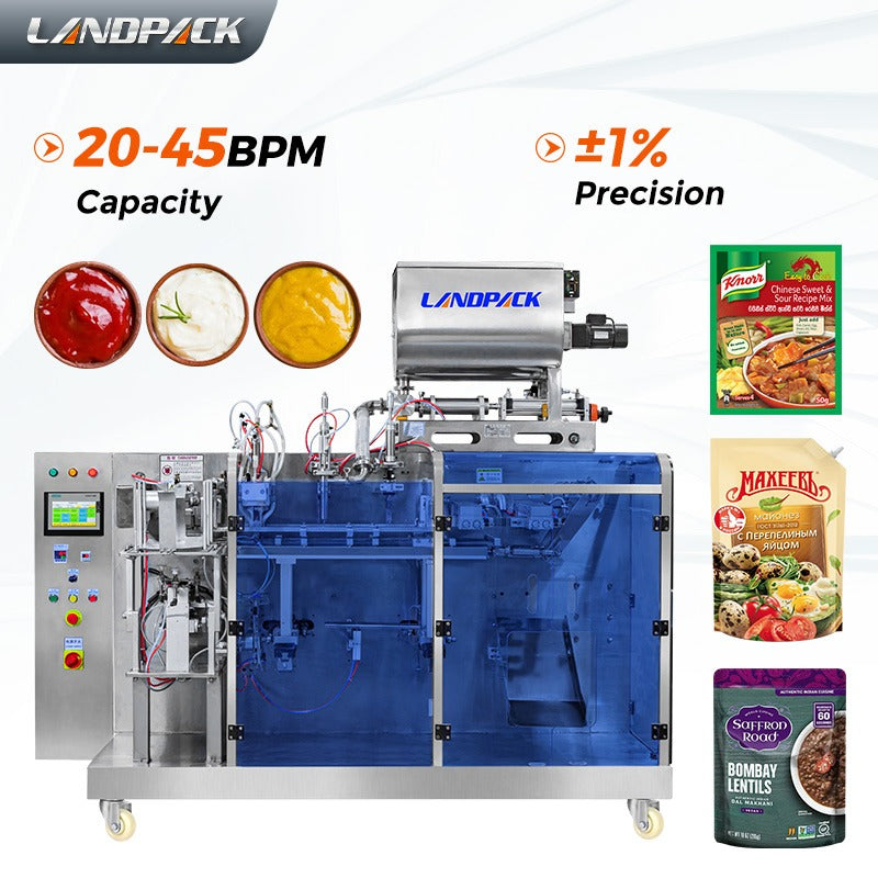Automatic Sauce Paste Horizontal Premade Pouch Doypack Machine With Storage Hopper