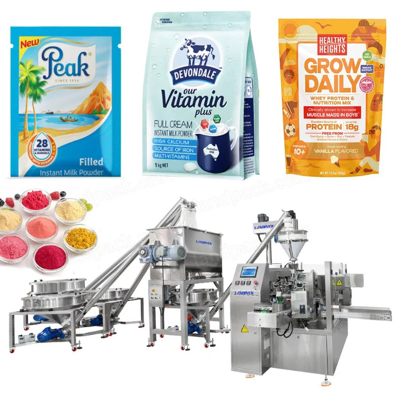 Automatic Mixed Powder Rotary Premade Pouch Doypack Packing Machine