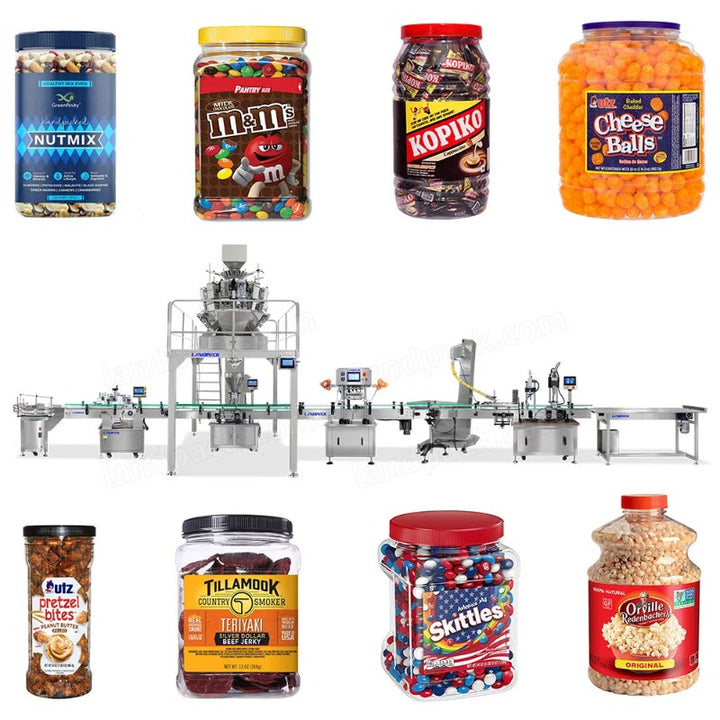 Automatic Dry Fruit Jerky Filling Line with Sealing Capping and Labeling Machine