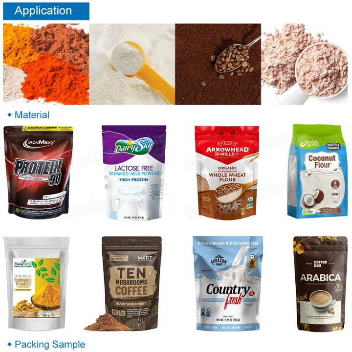 Automatic Dry Powder Stand Up Pouch Mini Doypack Packing Machine
