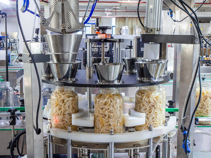 High Accuracy Granule Filling Capping Labeling Line Pickle Filling Machine
