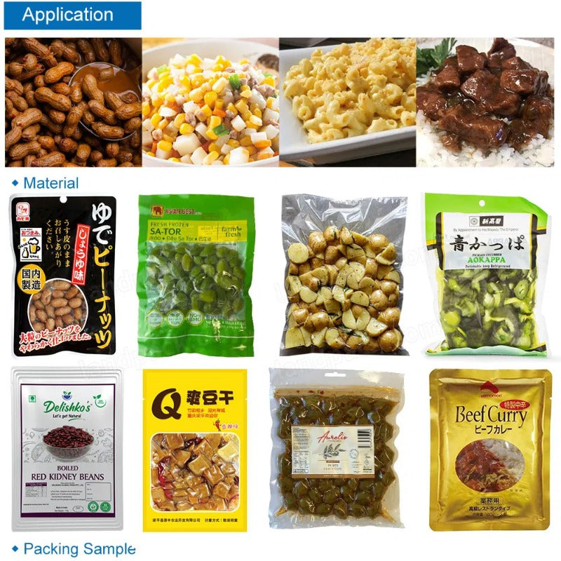 Automatic Cooked Food Retort Pouch Rotary Vacuum Doypack Packing Machine