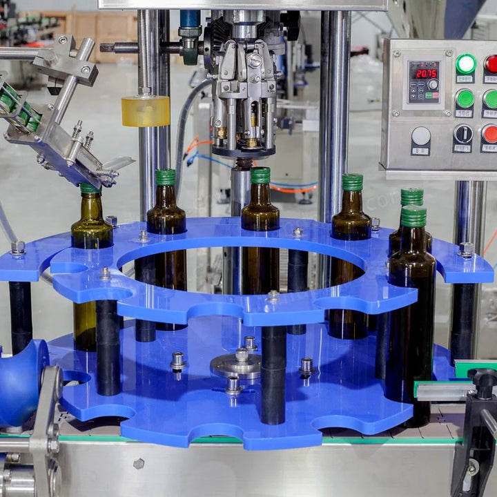 Automatic Alcohol Wine Glass Bottle Filling Capping Labeling Line