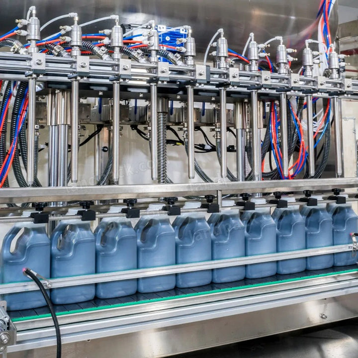 Automatic Vinegar Soy Sauce Bottle Filling Capping Labeling Machine Line