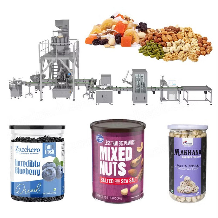 Automatic Jar Can Tin Filling Sealing Capping Machine Line Packing System