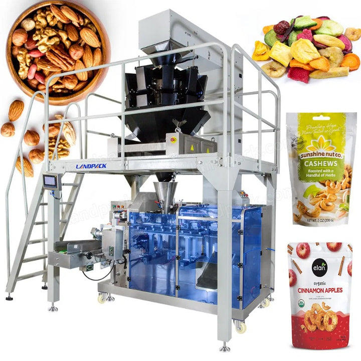 Automatic Granule Dry Fruit Nut Premade Stand Up Pouch Weighing Packing Machine