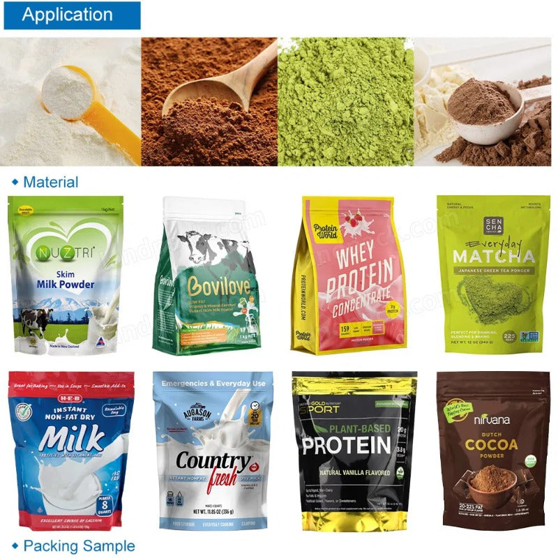 Automatic Horizontal Premade Bag Powder Packing Machine With Spoon Dropping Device