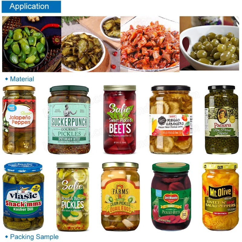 Multifunction Pickled Garlic Canned Filling Bottle Capping Sealing Labeling Machine
