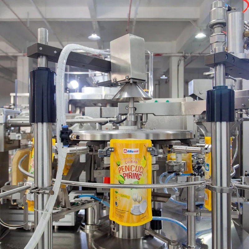 Automatic Liquid Stand Up Pouch Rotary Doypack Packaging Machine