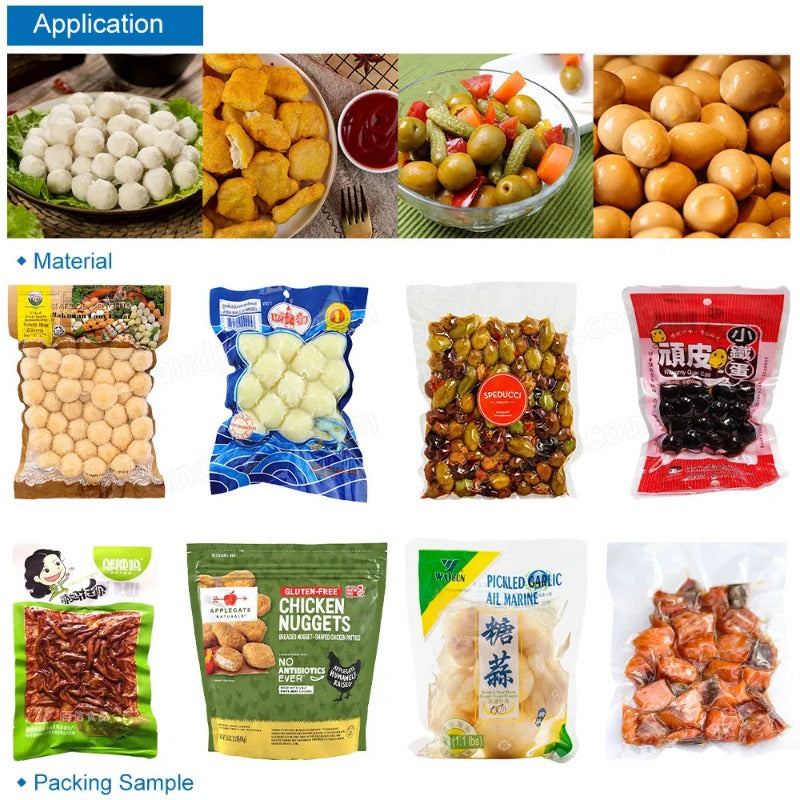 Multi Function Fish Balls Meatballs Vacuum Retort Pouch Mini Doypack Packing Machine