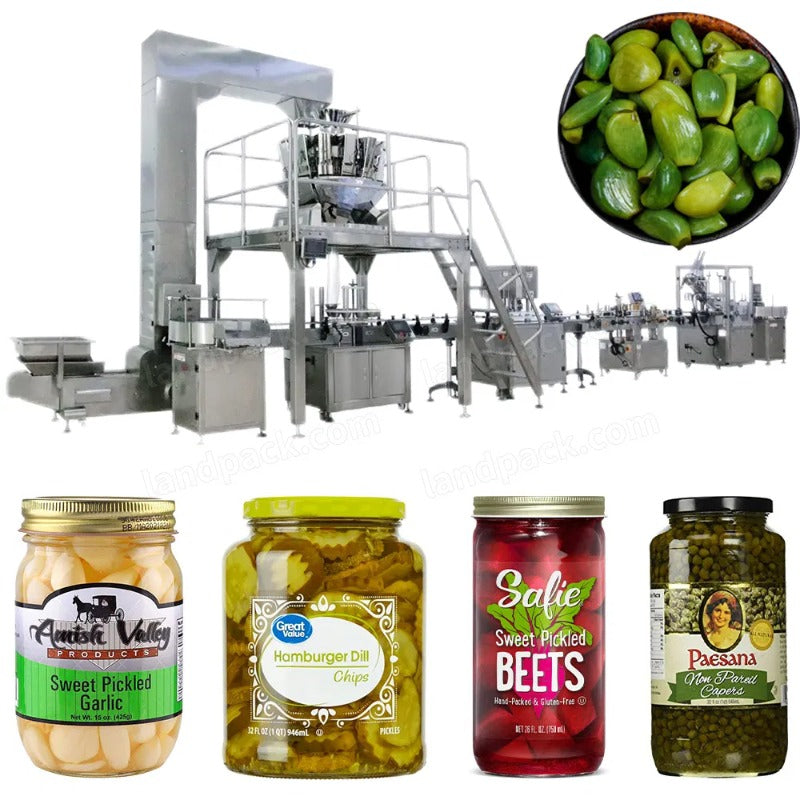 Multifunction Pickled Garlic Canned Filling Bottle Capping Sealing Labeling Machine
