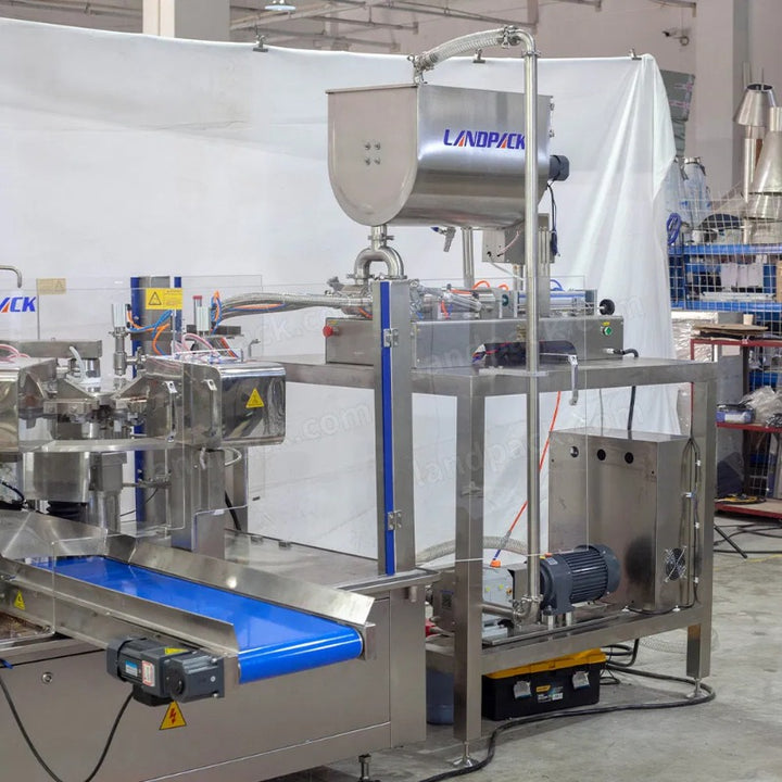 Automatic Liquid Sauce Paste Rotary Stand Up Pouch Filling and Sealing Machine