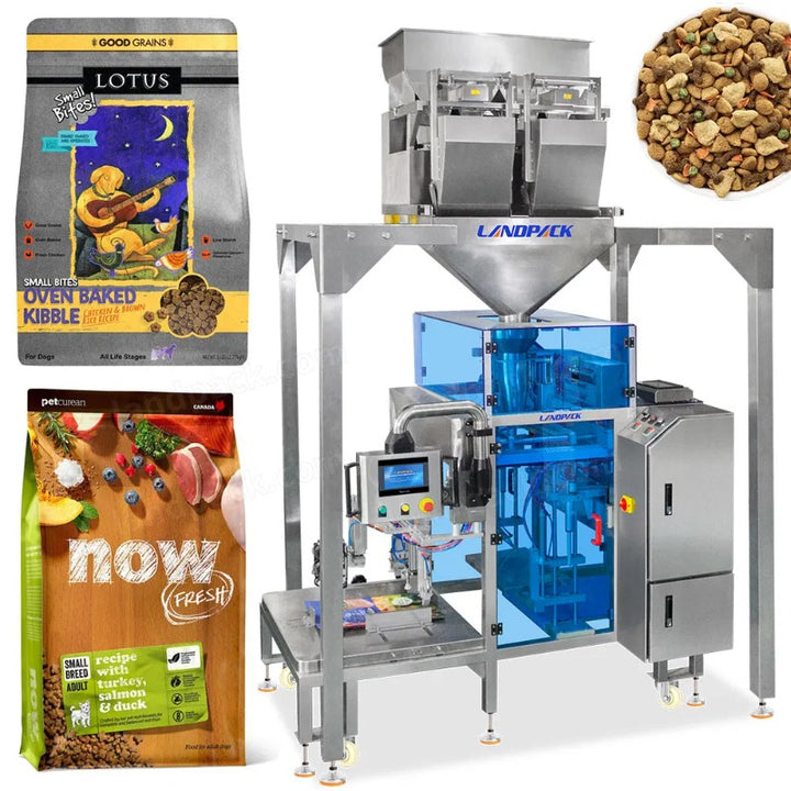 Automatic 5-15kg Pet Food M Shape Pouch Mini Doypack Packing Machine