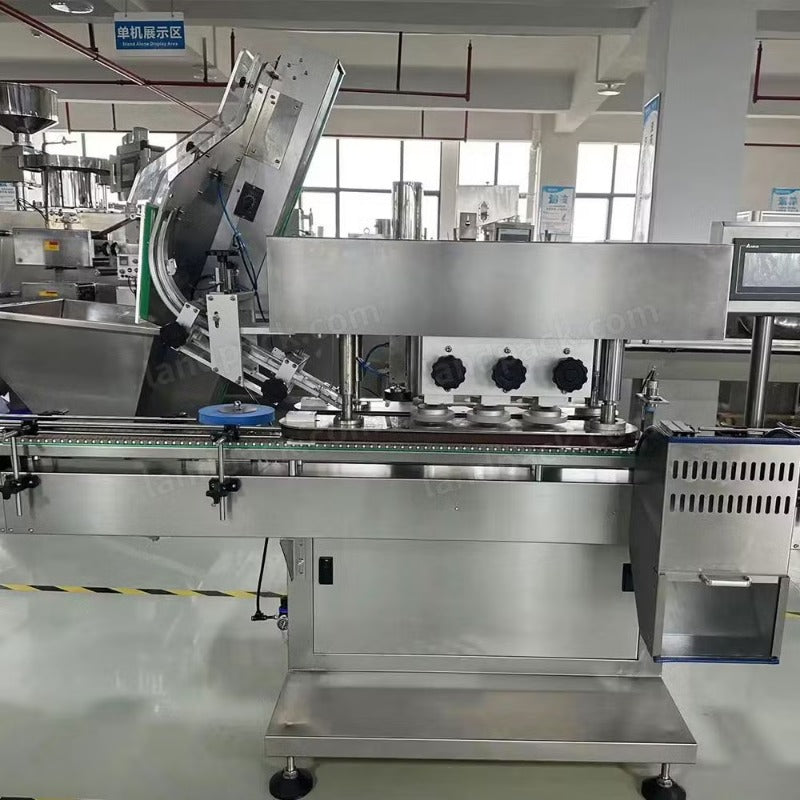 Automatic Tablets / Pills / Gummy / Capsule Bottle Counting Capping Labeling Machine Line