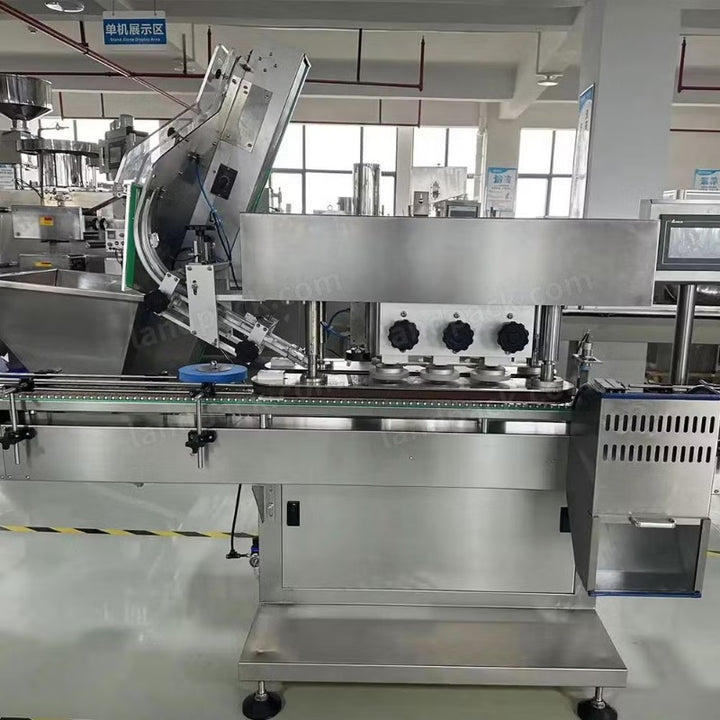 Automatic Tablets / Pills / Gummy / Capsule Bottle Counting Capping Labeling Machine Line