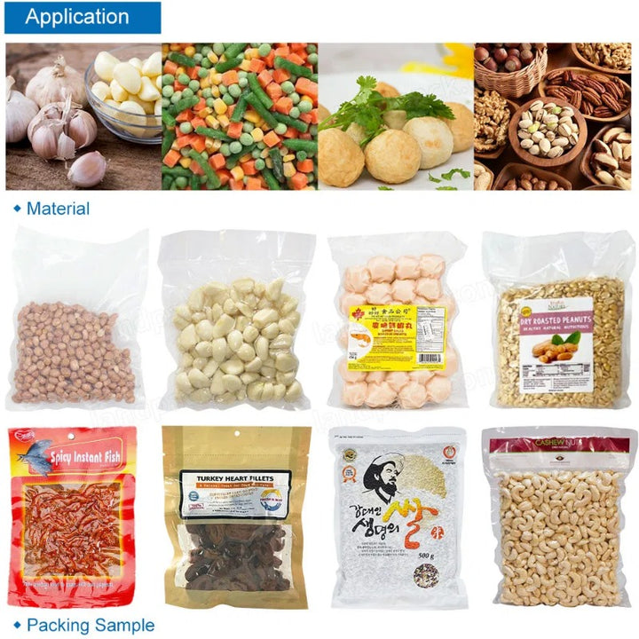 Automatic Frozen Food Garlic Rotary Vacuum Premade Pouch Packing Machine