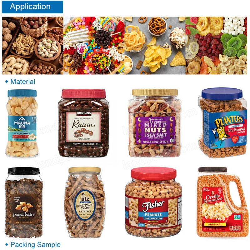 Automatic Dry Fruit Jerky Filling Line with Sealing Capping and Labeling Machine