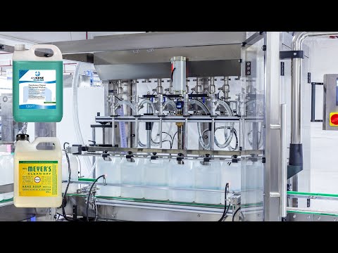 Automatic 6 Head Gear Pump Liquid Filling Machine Line