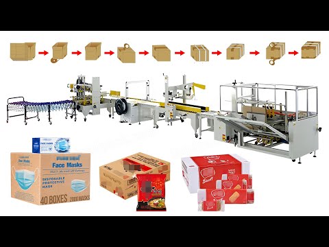 Automatic Case Packing System Case Erector Sealing Taping Packing Lines