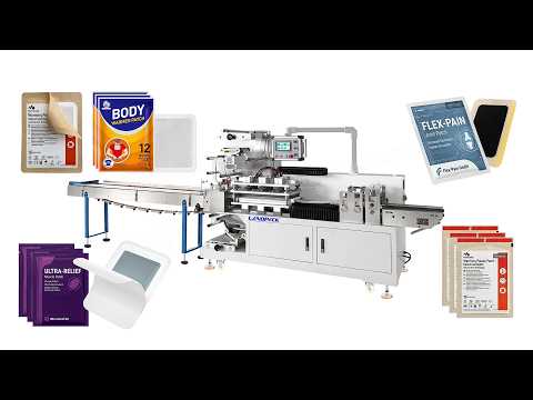 Automatic Ointment Patch Four Side Sealing Packing Machine with Film Slitting