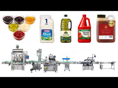 Fully Automatic Chili Sauce Hot Sauce Chutney Filling Capping Labeling Machine