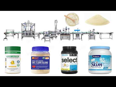 Automatic Milk Powder Bottle Filling Machine Line Protein Powder Filling Production Line