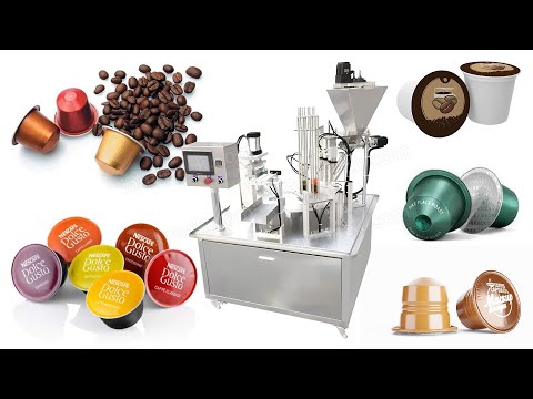 Fully Automatic Compact Rotary Nespresso Coffee Capsule Filling and Sealing Machine