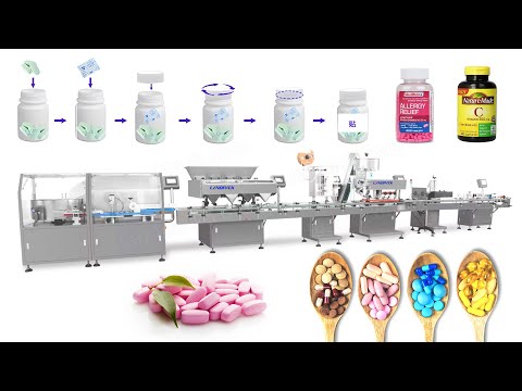 High-Precision Pharma Tablet Pill Counting Filling Capping Labeling Machine Line