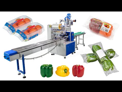 Fresh Pepper Lettuce Fruit and Vegetable Wrapping Packaging Packing Machine
