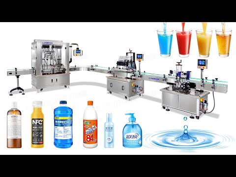 Automatic Alcohol Disinfectant Liquid Filling Capping Labeling Machine