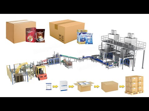 Automated Intelligent Powder Weighing Packaging Cartoning System