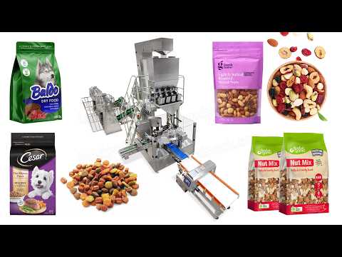 Automatic Rotary Premade Pouch Granule Dog Food Mixing Packaging Machine