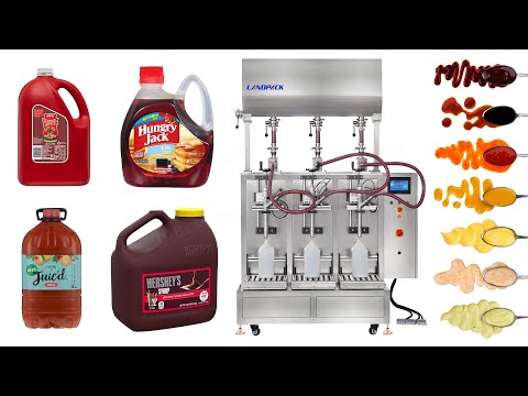 Semi-automatic Liquid Sauce Jam Bottle Filling Machine with Mixer