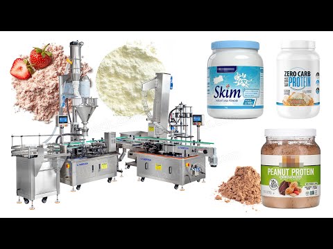 Protein Powder Filling Machine | Automatic Powder Filling Capping Machine Line