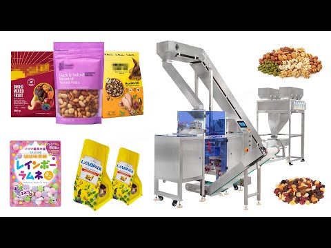 Máquina envasadora mini doypack para frutos secos | Máquina envasadora para anacardos mezclados con sistema de pesaje y mezcla