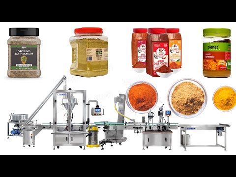 Automatic Spice Powder Square Bottle Filling and Capping Line