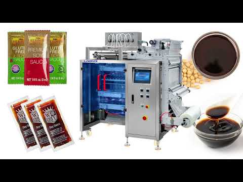 Automatic Multi Lanes Soy Sauce Chili Sauce Hot Sauce Ketchup Sachet Bag Packing Machine