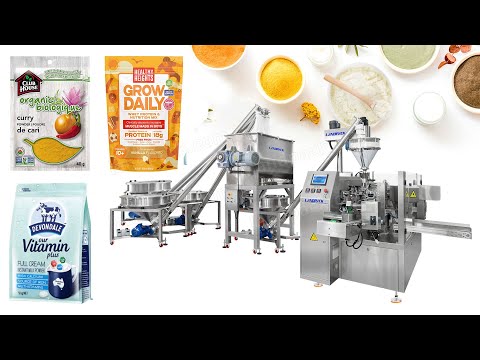 Automatic Mixed Powder Rotary Premade Pouch Doypack Packing Machine