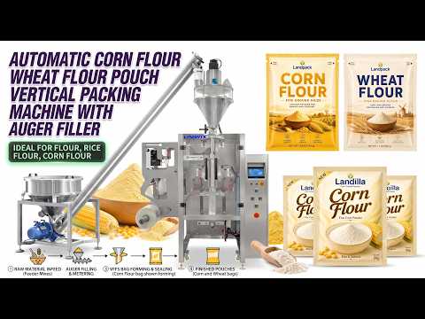 Automatic Corn Flour Four-Side Seal Bag Filling and Packing Machine with Auger Filler
