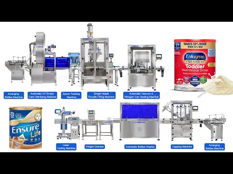 Automatic Dry Powder Baby Milk Powder Canning Filling Packaging Machine Line