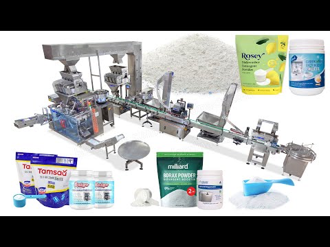 Automatic Dishwashing Powder Premade Pouch Bottle Filling Line System