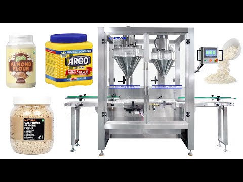 Automatic Double Heads Talcum Powder Baby Powder Bottle Filling Machine