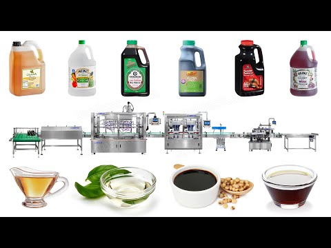 Automatic Vinegar Soy Sauce Bottle Filling Capping Labeling Machine Line
