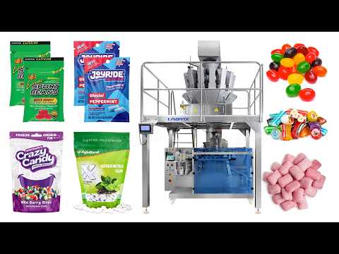 Automatic Candy Chewing Gum Horizontal Doypack Pouch Packing Machine with Multihead Weigher