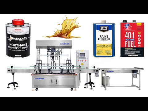 Automatic 4 Heads Thinner Solvent Chemical Liquid Filling Machine