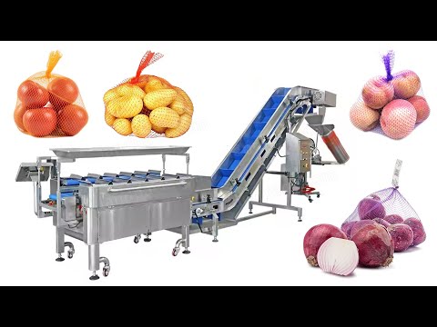 Automatic Fruit Vegetable Orange Mesh Bag Netting Clipping Packing Machine